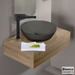 Νιπτήρας LUPO Φ45 BIANCO CERAMICA Anthracite Ματ