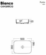Νιπτήρας 50x36 BIANCO CERAMICA Λευκό - Image 2