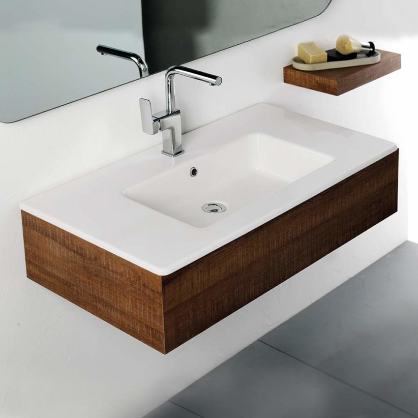 Νιπτήρας FLAT 91,5x46,5 1 Οπή BIANCO CERAMICA Λευκό - Image 1