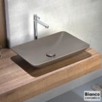 Νιπτήρας RIO 60x37,7 BIANCO CERAMICA TAUPE Ματ