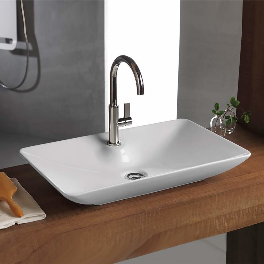 508-38061-300-1 Νιπτήρας 64,4x39,5 1 οπή BIANCO CERAMICA Λευκό - Image 1