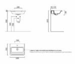 Νιπτήρας MODO 80x50 1 οπή GSI Λευκό - Image 4