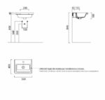 Νιπτήρας CITY 50x40 1 οπή GSI Λευκό - Image 4