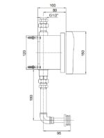 Φλους Ουρητηρίου Ηλεκτρονική Εντοιχιζόμενο Ρεύματος SEREL ECA Χρωμέ - Image 2