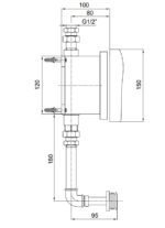Φλους Ουρητηρίου Ηλεκτρονική Εντοιχιζόμενο Μπαταρίας SEREL ECA Χρωμέ - Image 2