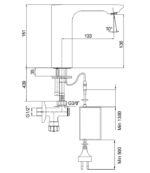 Κάνουλα Νιπτήρα Ηλεκτρονική Ρεύματος SEREL ECA Χρωμέ - Image 2