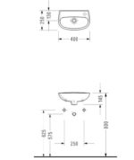 Νιπτήρας 40x25 1 Οπή SEREL Λευκό - Image 3