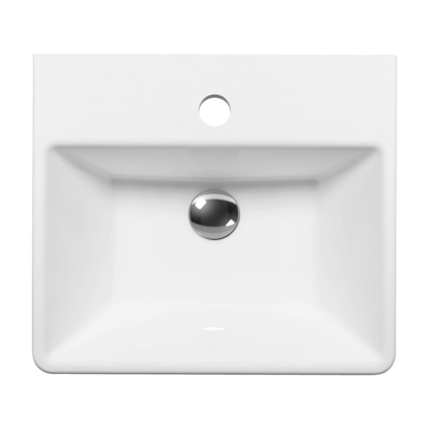 509-2041-300-1 Νιπτήρας TETRA 40x35 1 Οπή SEREL Λευκό - Image 2