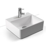 Νιπτήρας TETRA 40x35 1 Οπή SEREL Λευκό - Image 3