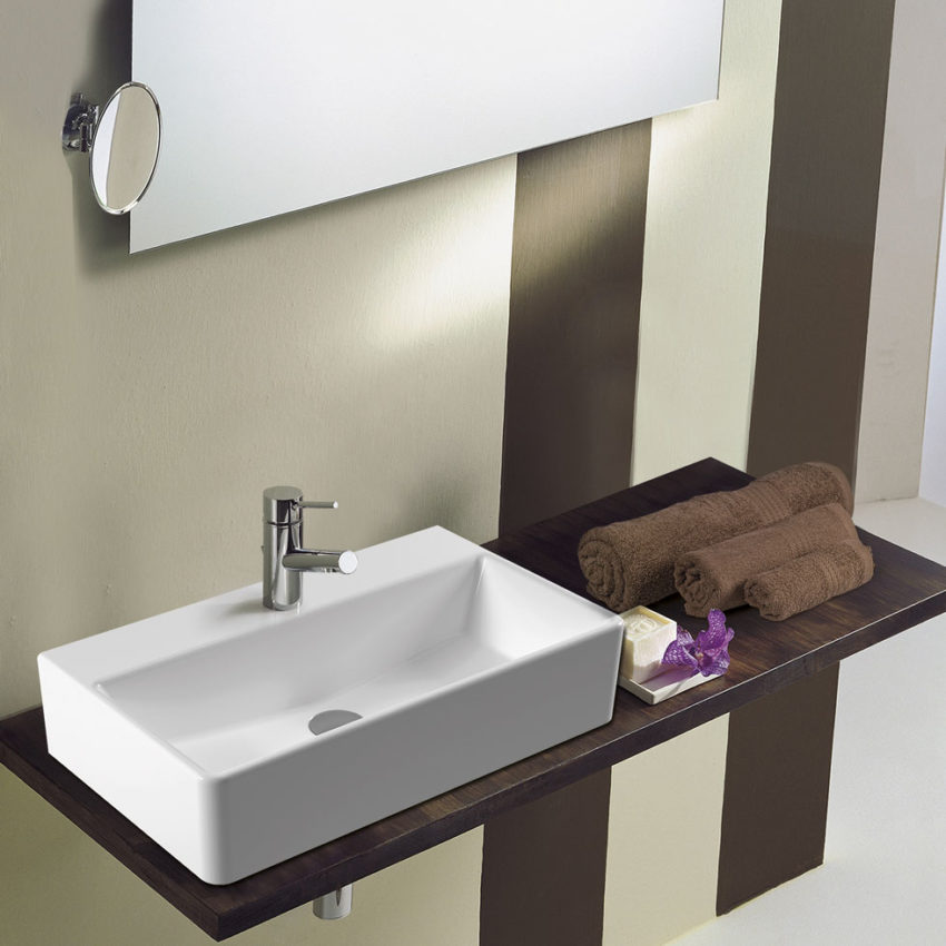 509-2046-300 Νιπτήρας TETRA 60x35 1 Οπή SEREL Λευκό - Image 1