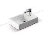 Νιπτήρας TETRA 45x28 1 Οπή SEREL Λευκό - Image 2