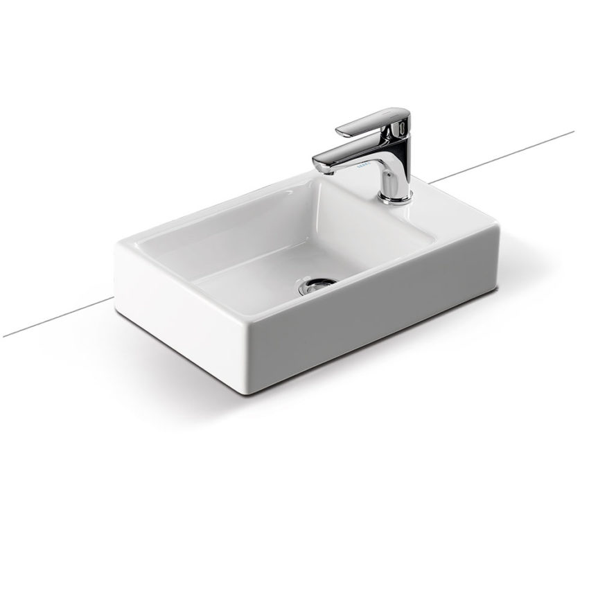 Νιπτήρας TETRA 45x28 1 Οπή SEREL Λευκό - Image 2