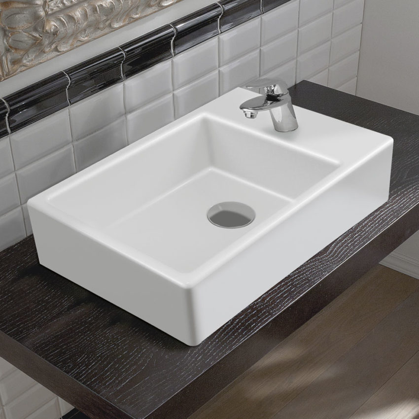 Νιπτήρας TETRA 45x28 1 Οπή SEREL Λευκό - Image 1