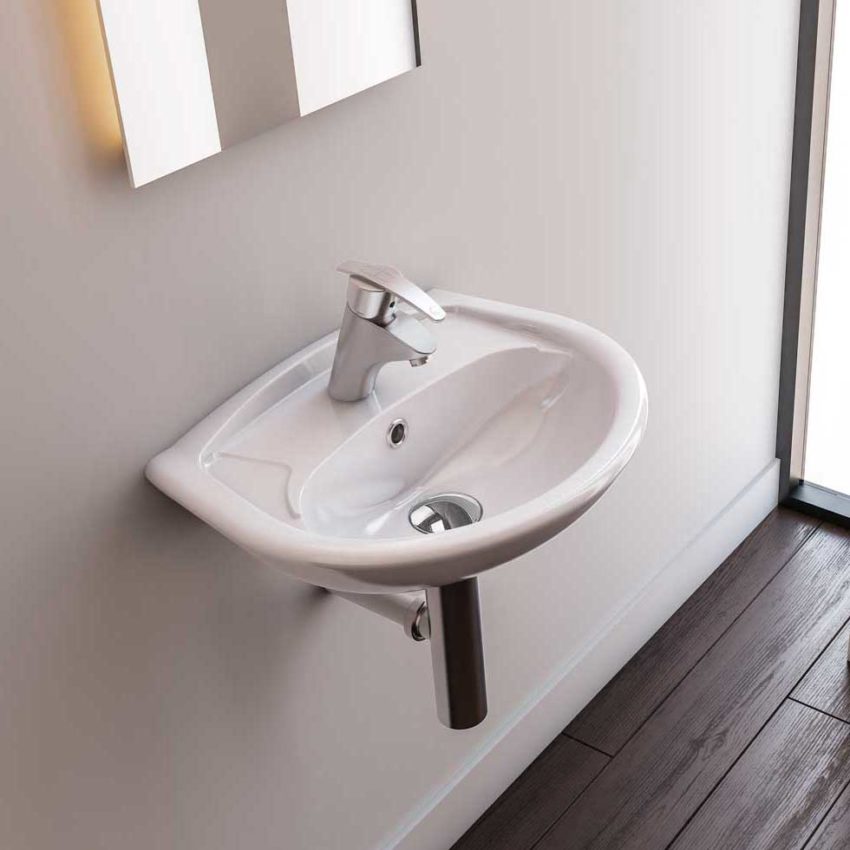 Νιπτήρας 45x35 1 Οπή SEREL Λευκό - Image 1