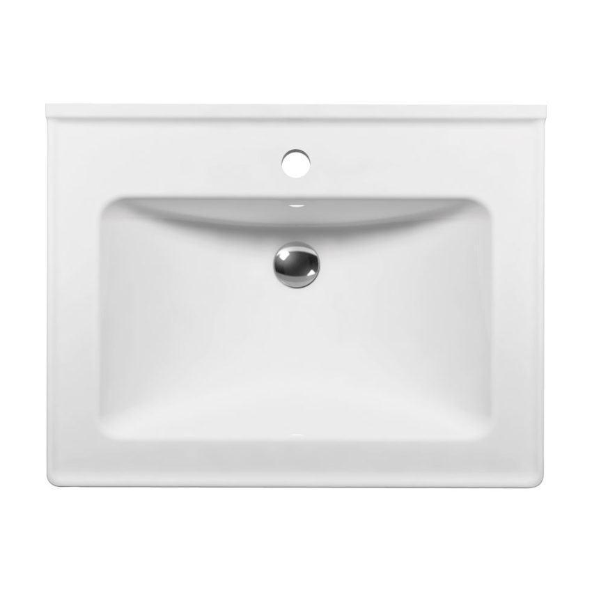 Νιπτήρας Slim 60x46 1 Οπή SEREL Λευκό - Image 2