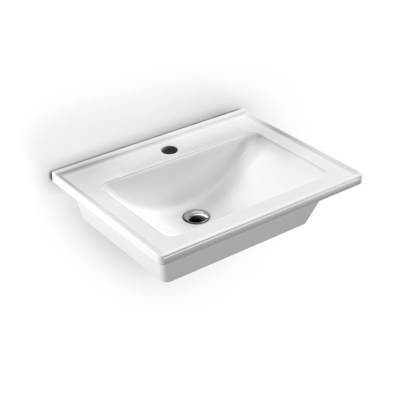 Νιπτήρας Slim 60x46 1 Οπή SEREL Λευκό - Image 3