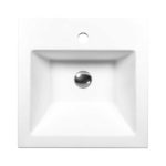 Νιπτήρας 42x42 1 Οπή SEREL Λευκό - Image 2