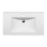 Νιπτήρας Slim 80x46 1 Οπή SEREL Λευκό - Image 2