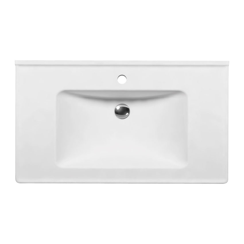 Νιπτήρας Slim 80x46 1 Οπή SEREL Λευκό - Image 2