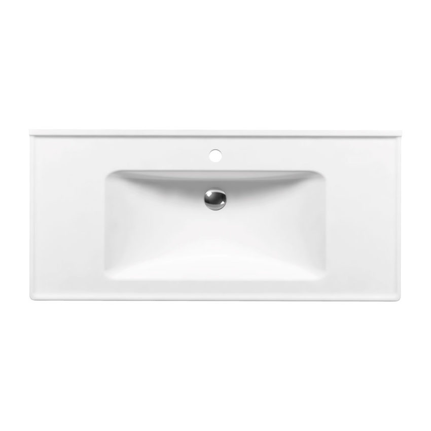 Νιπτήρας Slim 100x46 1 Οπή SEREL Λευκό - Image 2