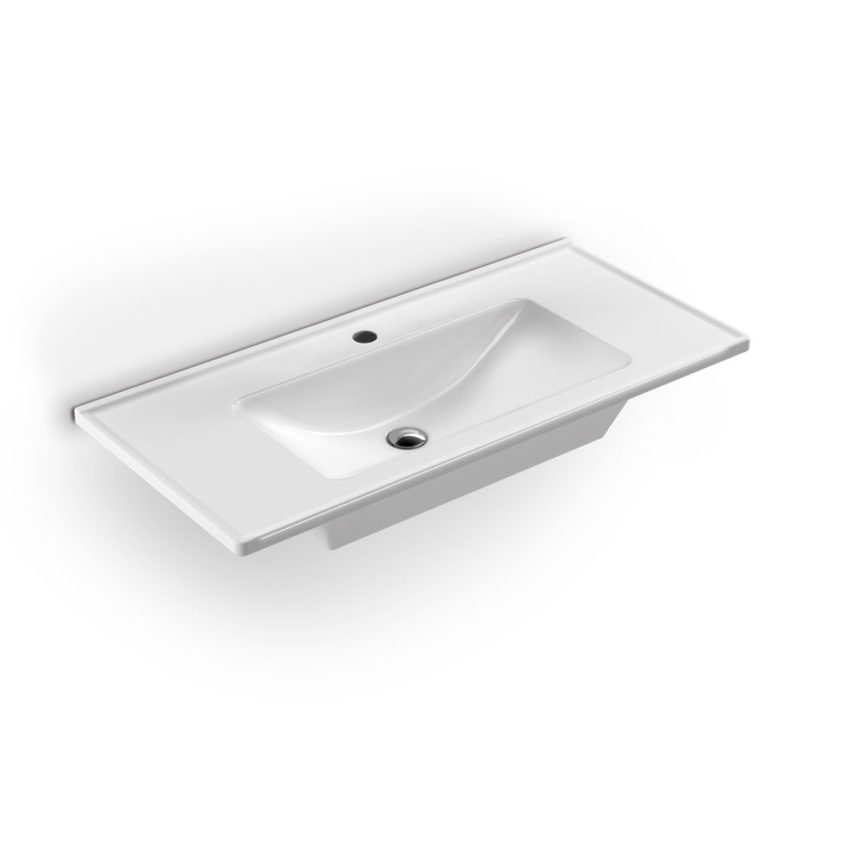 Νιπτήρας Slim 100x46 1 Οπή SEREL Λευκό - Image 3