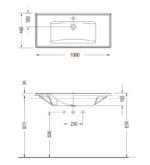 Νιπτήρας Slim 100x46 1 Οπή SEREL Λευκό - Image 4