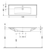 Νιπτήρας Slim 120x46 1 Οπή SEREL Λευκό - Image 4