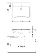 Νιπτήρας AMEA 67,5 x 55,5 SEREL Λευκό - Image 2