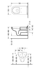 Κομπλέ Κρεμαστή Λεκάνη ΑΜΕΑ + Κάλυμμα 6001 Λευκό - Image 3