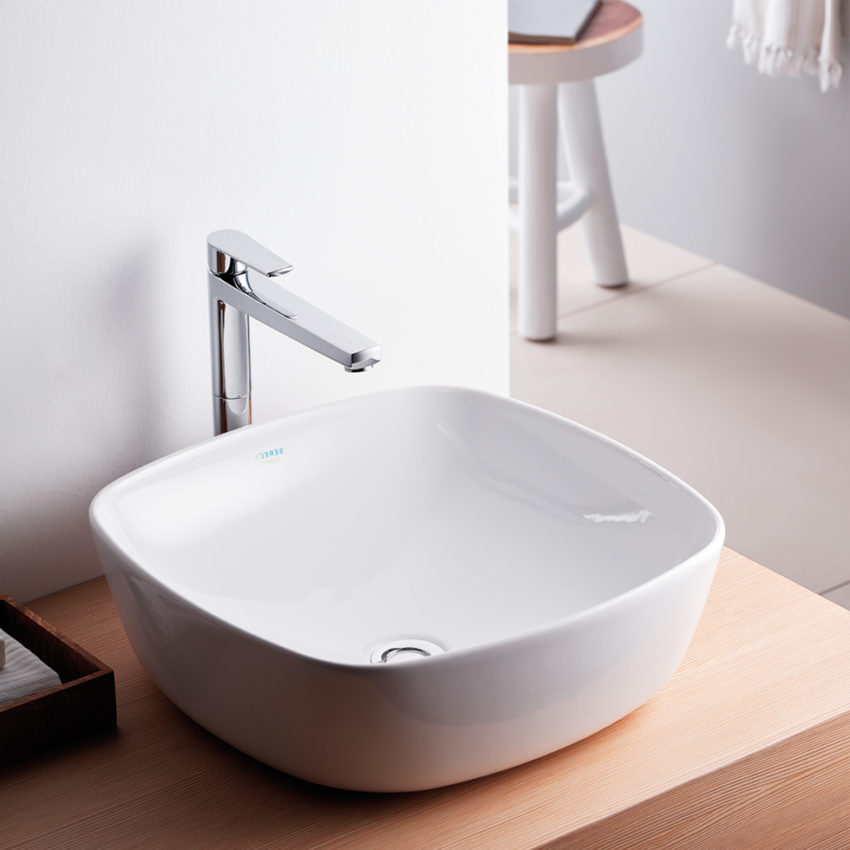 509-3049-300 Νιπτήρας 46x46 SEREL Λευκό - Image 1