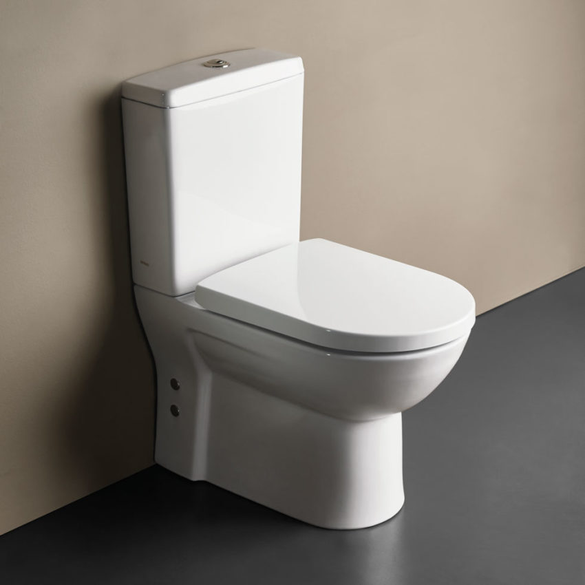 Κομπλέ Λεκάνη VELA BTW ΧΠ Π/Μ + Καζανάκι + Μηχανισμός + Κάλυμμα 6001 Λευκό - Image 1