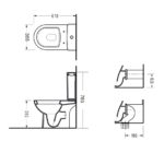 Κομπλέ Λεκάνη VELA ΧΠ Π/Μ + Καζανάκι + Μηχανισμός + Κάλυμμα 6001 Λευκό - Image 3