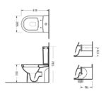 Κομπλέ Λεκάνη-Μπιντέ VELA ΧΠ Π/Μ + Καζανάκι + Μηχανισμός + Κάλυμμα 6001 Λευκό - Image 4