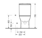 Κομπλέ Λεκάνη-Μπιντέ VELA ΧΠ Π/Μ + Καζανάκι + Μηχανισμός + Κάλυμμα 6001 Λευκό - Image 5