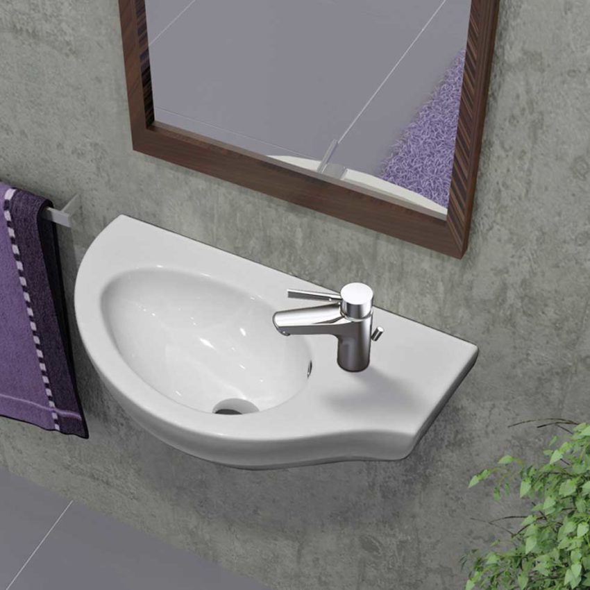 Νιπτήρας FRIENDLY 57x32 1 Οπή SEREL Λευκό - Image 2