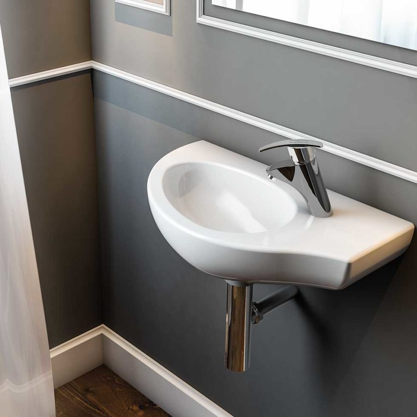 Νιπτήρας FRIENDLY 57x32 1 Οπή SEREL Λευκό - Image 1