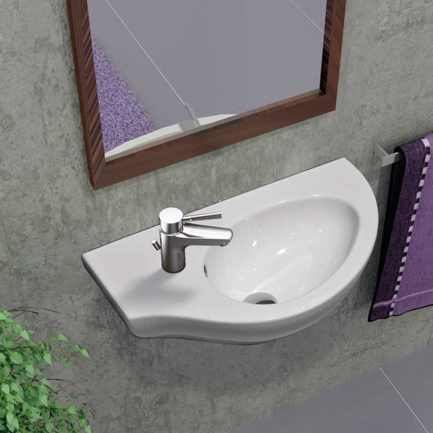 Νιπτήρας FRIENDLY 57x32 1 Οπή SEREL Λευκό - Image 2