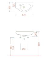 Νιπτήρας FRIENDLY 57x32 1 Οπή SEREL Λευκό - Image 3