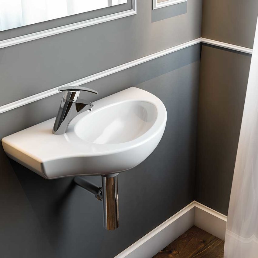 Νιπτήρας FRIENDLY 57x32 1 Οπή SEREL Λευκό - Image 1