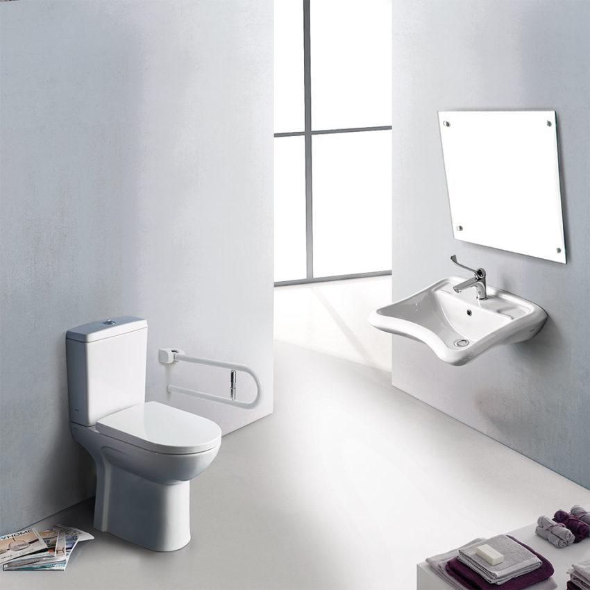 509-674500-300-1 Κομπλέ Λεκάνη AMEA Vela Alto ΧΠ Π/Μ + Καζανάκι + Μηχανισμό + Κάλυμμα 6001 Λευκό - Image 2