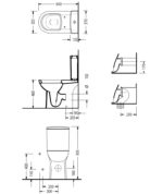 Κομπλέ Λεκάνη AMEA Vela Alto ΧΠ Π/Μ + Καζανάκι + Μηχανισμό + Κάλυμμα 6001 Λευκό - Image 3