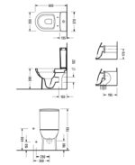 Κομπλέ Λεκάνη VELA ΧΠ Π/Σ Rimless + Καζανάκι + Μηχανισμός + Κάλυμμα 6001 Λευκό - Image 3
