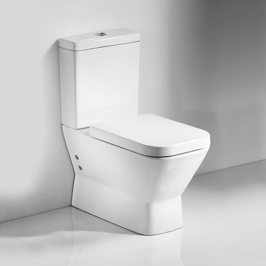 509-DG0200-300 Κομπλέ Λεκάνη ΧΠ BTW DIAGONAL Π/Μ + Καζανάκι + Μηχανισμός + Κάλυμμα ZT00 SEREL Λευκό - Image 1
