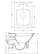 Κομπλέ Κρεμαστή Λεκάνη NT10 + Κάλλυμα ZT00 SEREL Λευκό - Image 3