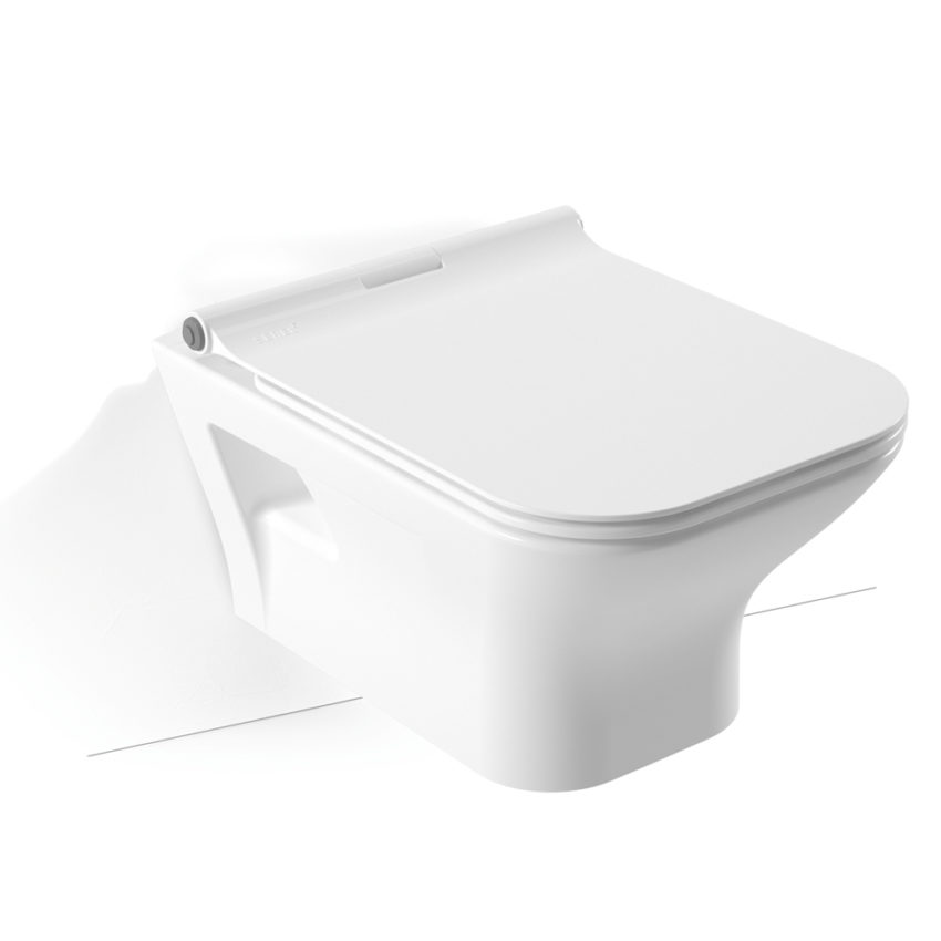 509-NT2300-300-1 Κομπλέ Κρεμαστή Λεκάνη NT23 + Κάλυμμα 6001 SEREL Λευκό - Image 2