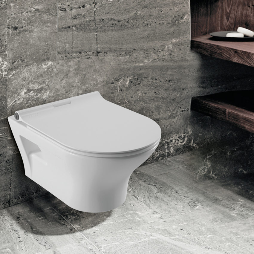 509-NT2300-300 Κομπλέ Κρεμαστή Λεκάνη NT23 + Κάλυμμα 6001 SEREL Λευκό - Image 1