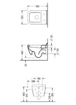 Κομπλέ Κρεμαστή Λεκάνη RITA/52 + Κάλυμμα Αποσπώμενο ZT00 SEREL Λευκό - Image 4