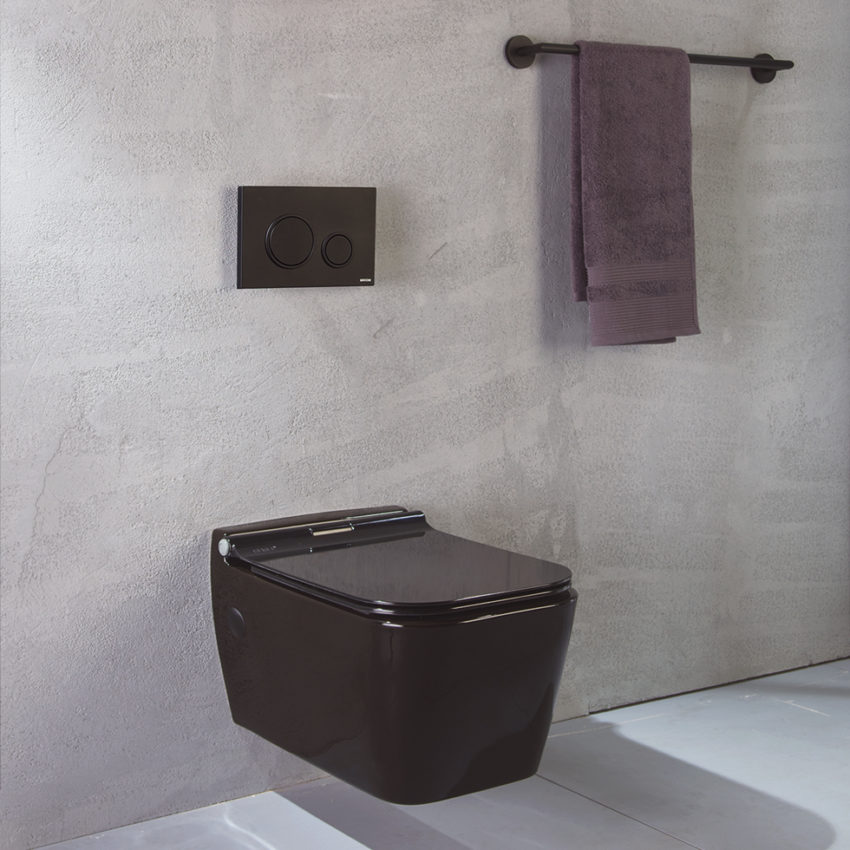 Κομπλέ Κρεμαστή Λεκάνη RITA/52 + Κάλυμμα Αποσπώμενο ZT00 SEREL Μαύρο - Image 2