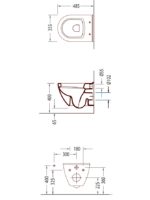 Κομπλέ Κρεμαστή Λεκάνη SM12 + Κάλυμμα 6001 SEREL Λευκό - Image 2