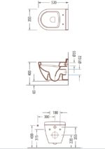 Κομπλέ Κρεμαστή Λεκάνη SM23 + Κάλυμμα 6001 SEREL Λευκό - Image 3